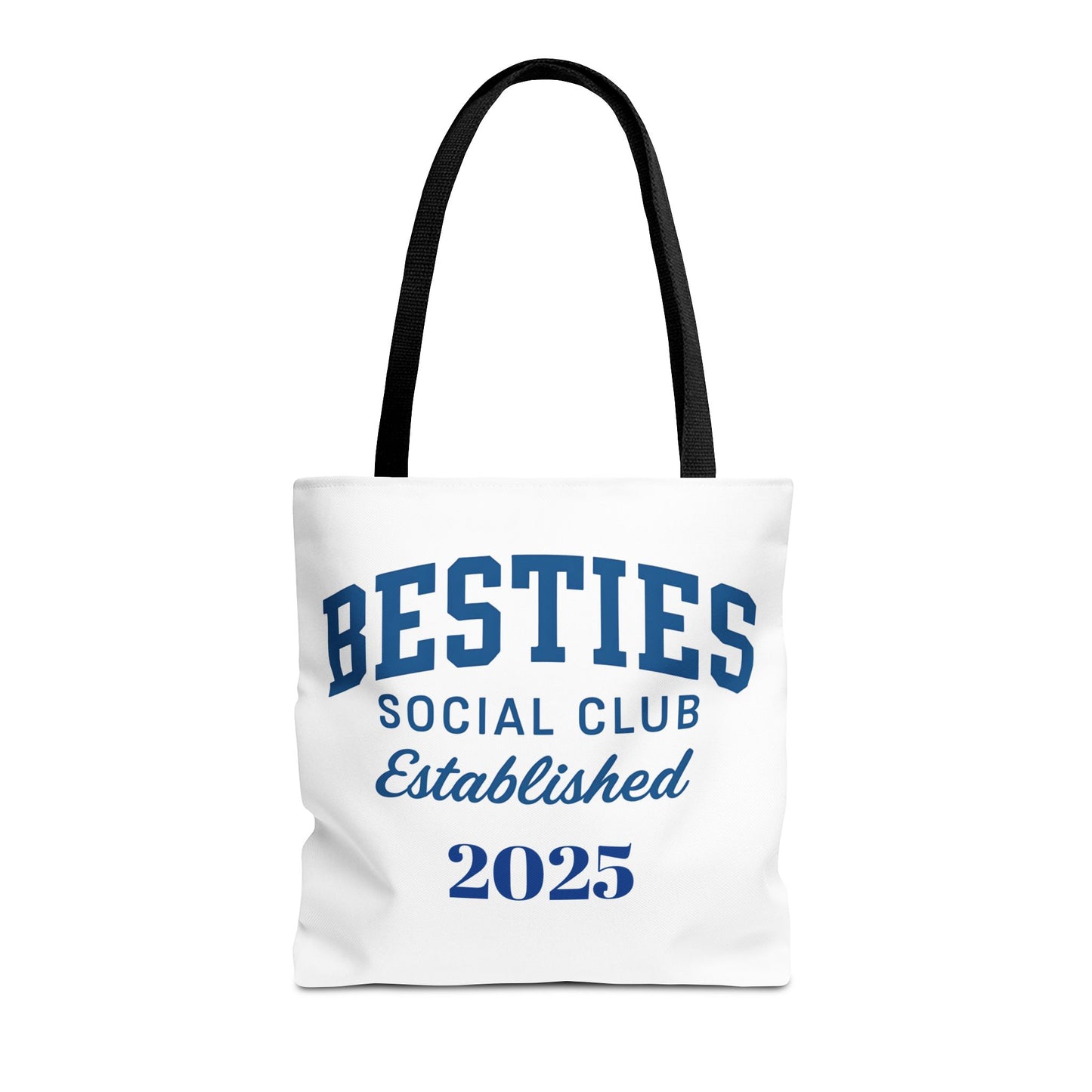 Personalize Besties Social Club Tote Bag - Perfect for Friendships, Gift for Best Friends, Everyday Use Polyester Bag