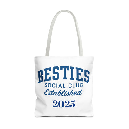 Personalize Besties Social Club Tote Bag - Perfect for Friendships, Gift for Best Friends, Everyday Use Polyester Bag