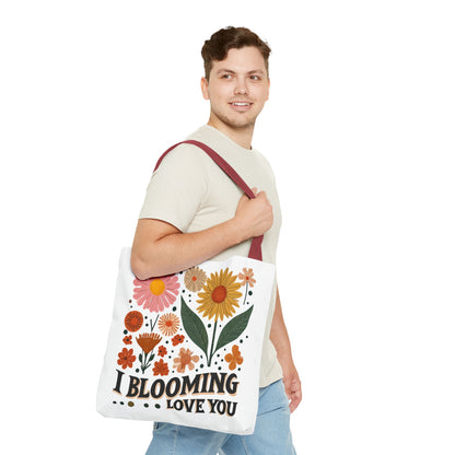 Floral Tote Bag - "I Blooming Love You" - Perfect Gift for Birthdays, Mother's Day, or Spring Celebrations, Floral Shopping Bag, [...]