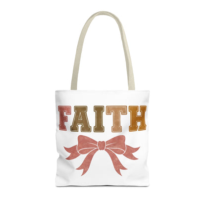 Faith-Inspired Tote Bag with Coquette Bow | Motivational Gift, Faith Bag, Spiritual Accessories, Everyday Use, Christian Tote
