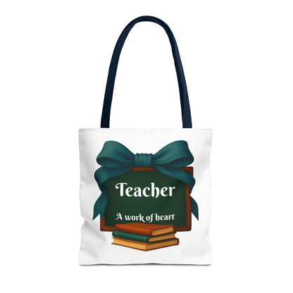 Personalize Unisex Teacher Appreciation Tote Bag, Gift for Educators, Back to School, Messy Coquette Design