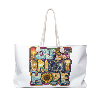 Perfect Bright Hope Weekender Bag, Stylish Travel Tote, Weekend Getaway, Inspirational Gift, Uplifting Accessory