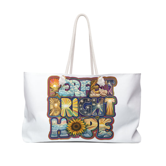 Perfect Bright Hope Weekender Bag, Stylish Travel Tote, Weekend Getaway, Inspirational Gift, Uplifting Accessory