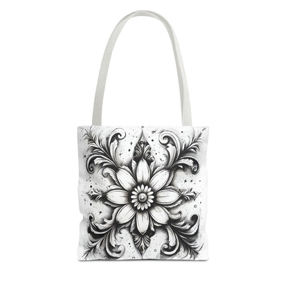 Black and White Geometric Design Tote Bag, Art Tote for Everyday Use, Eco-Friendly Gift, Unisex Design