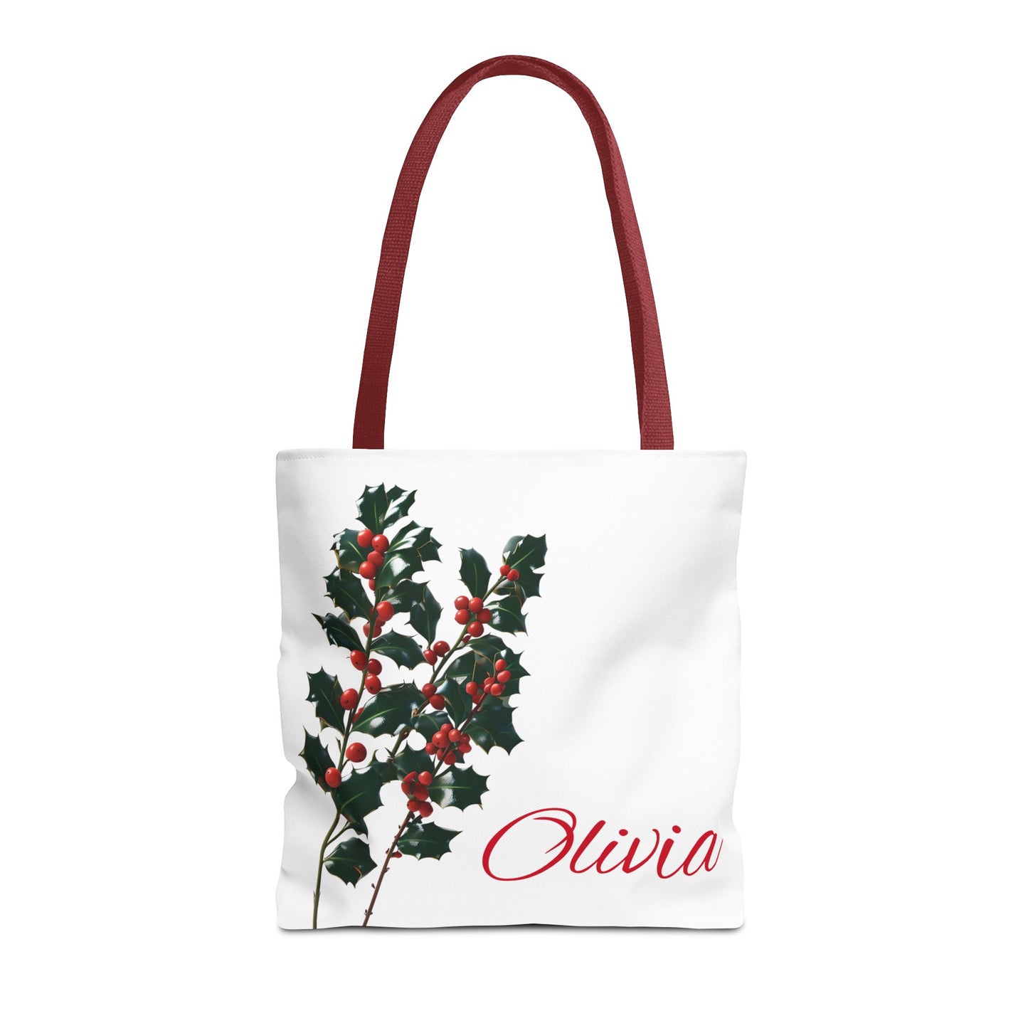 Bridesmaid Tote Bag, December Birthflower Gift, Eco-Friendly Reusable Grocery Bag, Personalized Gift