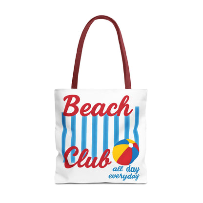 Beach Club Tote Bag, Fun Summer Accessory, Vacation Essential, Stylish Beach Bag, Gift for Beach Lovers, All Day Everyday