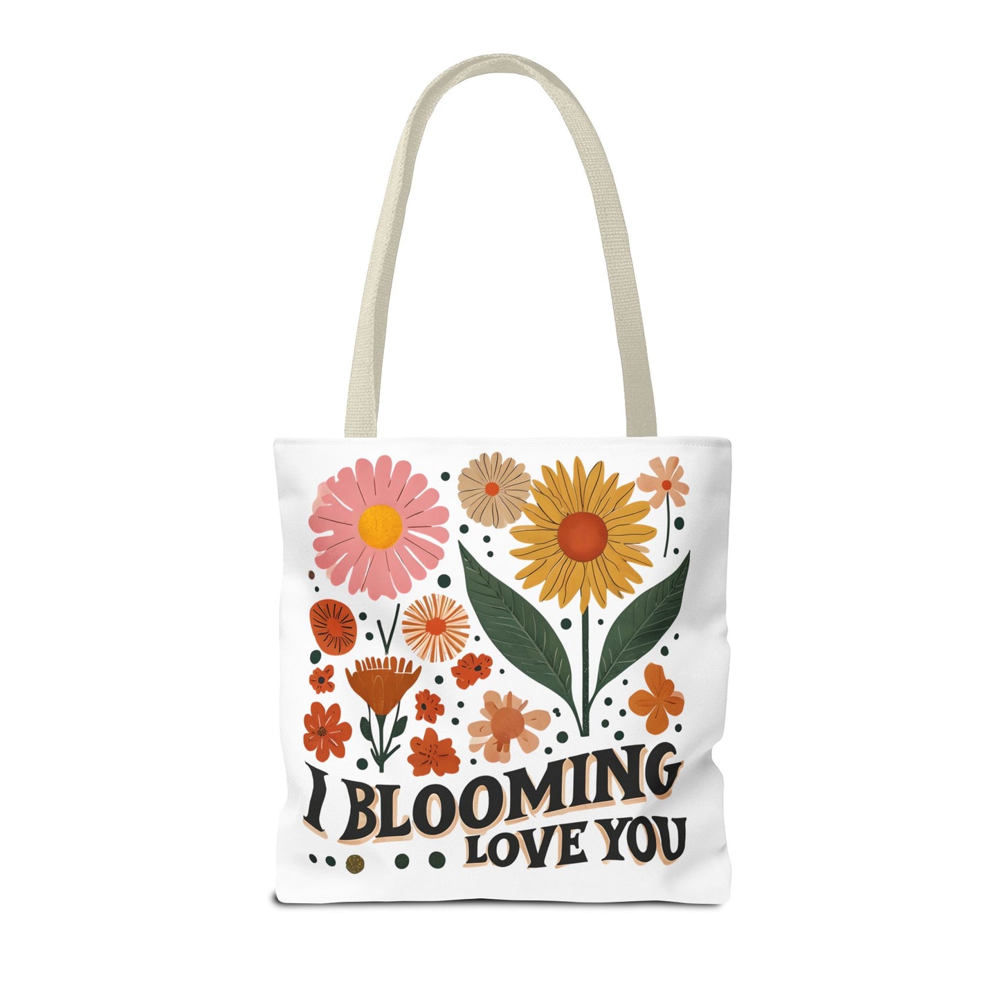 Floral Tote Bag - "I Blooming Love You" - Perfect Gift for Birthdays, Mother's Day, or Spring Celebrations, Floral Shopping Bag, [...]