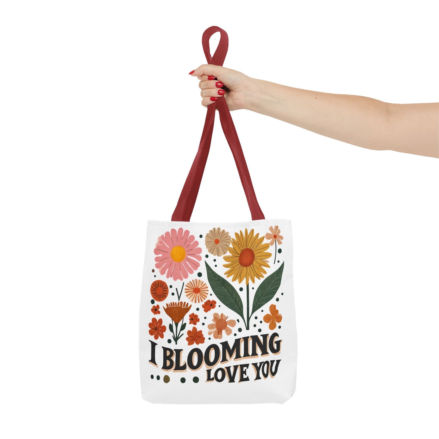 Floral Tote Bag - "I Blooming Love You" - Perfect Gift for Birthdays, Mother's Day, or Spring Celebrations, Floral Shopping Bag, [...]