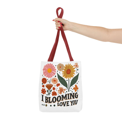 Floral Tote Bag - "I Blooming Love You" - Perfect Gift for Birthdays, Mother's Day, or Spring Celebrations, Floral Shopping Bag, [...]