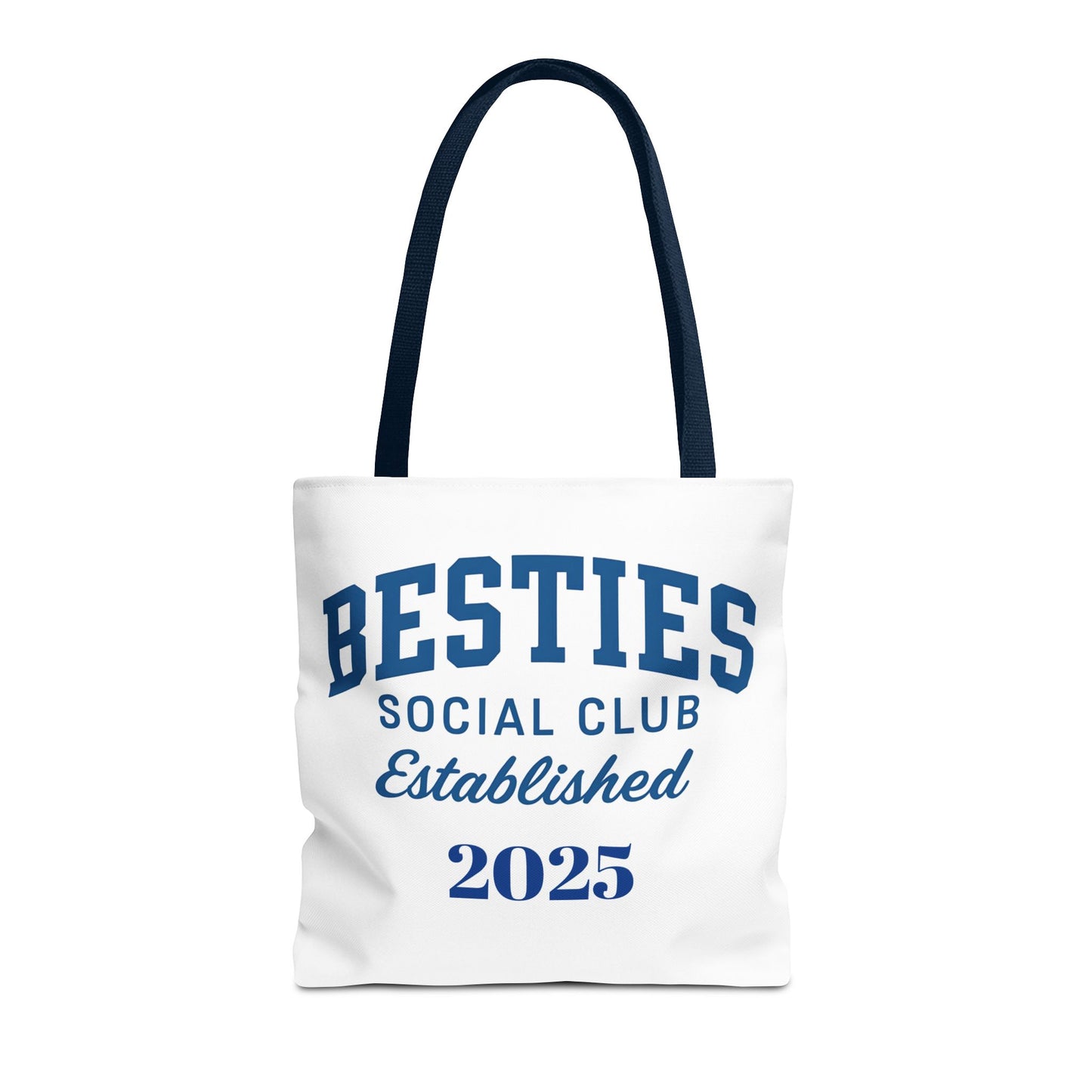 Personalize Besties Social Club Tote Bag - Perfect for Friendships, Gift for Best Friends, Everyday Use Polyester Bag