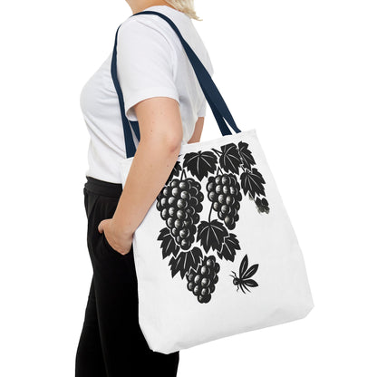 Grape Vine Tote Bag - Stylish Reusable Shopping Bag, Gift for Wine Lovers, Farmers Market Accessory, Elegant Floral Design
