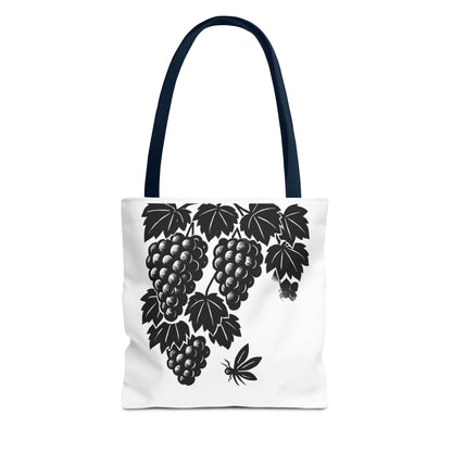 Grape Vine Tote Bag - Stylish Reusable Shopping Bag, Gift for Wine Lovers, Farmers Market Accessory, Elegant Floral Design