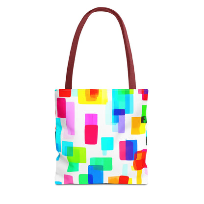 Colorful Geometric Tote Bag, Vibrant Beach Bag, Eclectic Boho Grocery Tote, Unique Gift for Her, Abstract Artistic Accessory