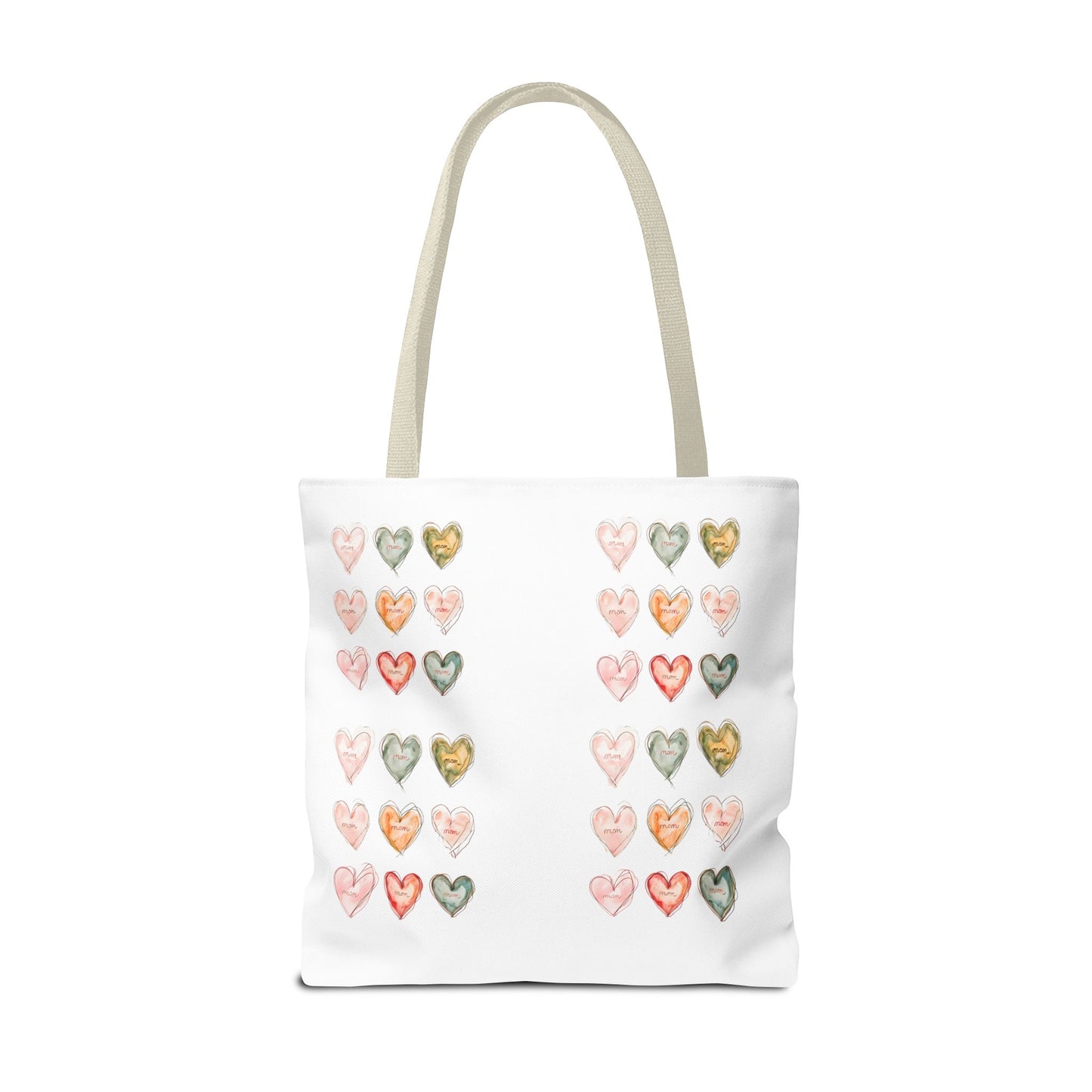 Mom Heart Design Tote Bag, Gift For Her, Shopping, Beach or Library Carryall