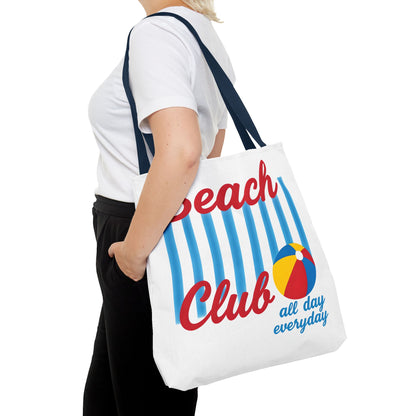 Beach Club Tote Bag, Fun Summer Accessory, Vacation Essential, Stylish Beach Bag, Gift for Beach Lovers, All Day Everyday
