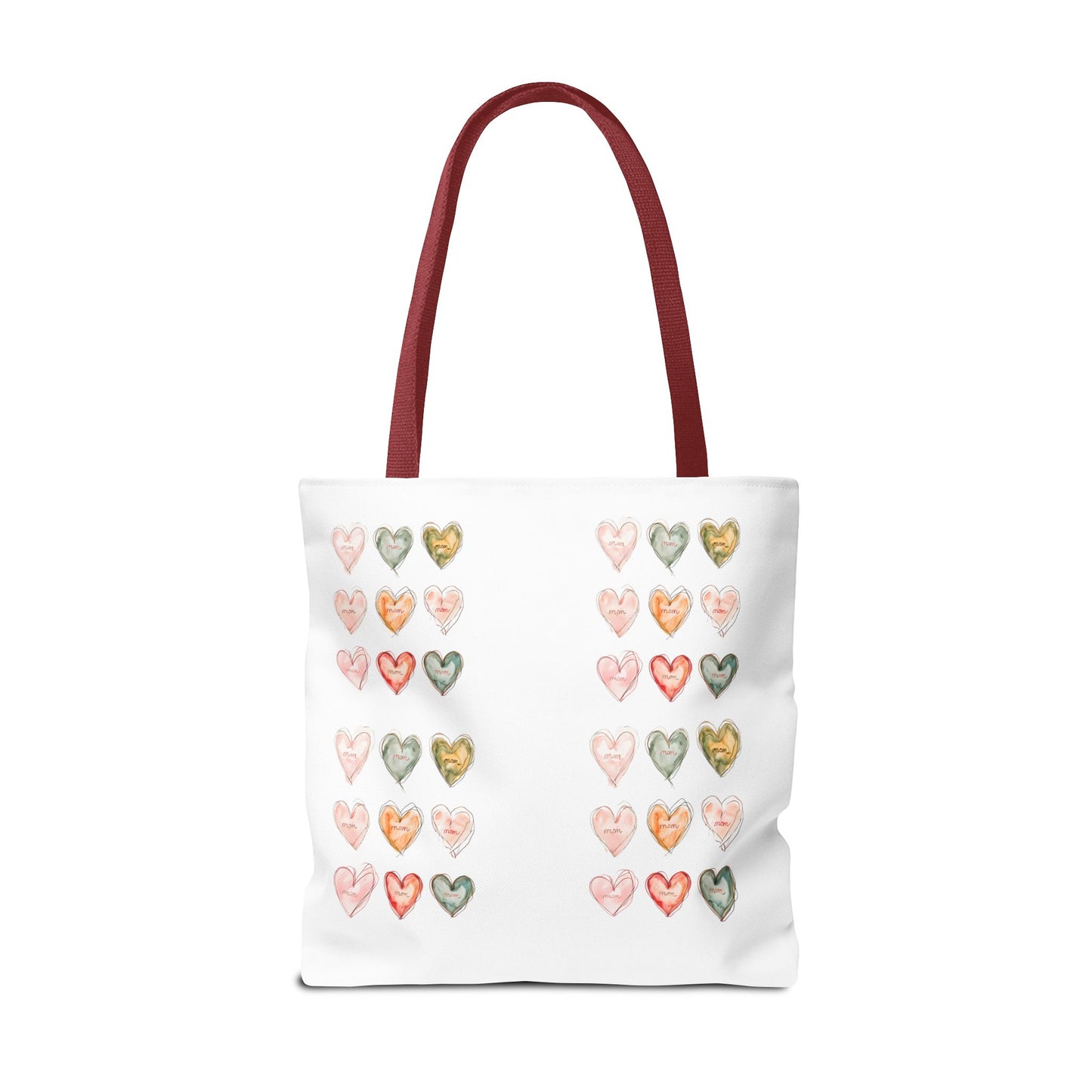 Mom Heart Design Tote Bag, Gift For Her, Shopping, Beach or Library Carryall