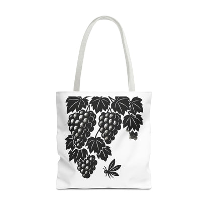 Grape Vine Tote Bag - Stylish Reusable Shopping Bag, Gift for Wine Lovers, Farmers Market Accessory, Elegant Floral Design
