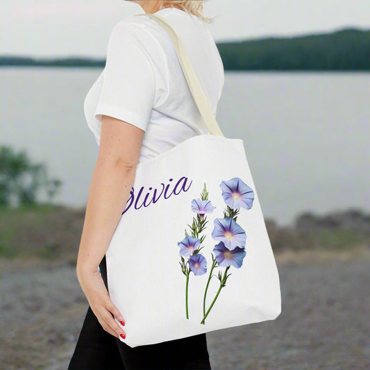 personalize birth month tote bag