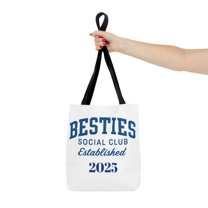 Personalize Besties Social Club Tote Bag - Perfect for Friendships, Gift for Best Friends, Everyday Use Polyester Bag