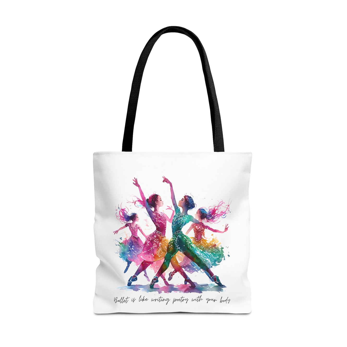 Uplifting Dancer's Tote Bag - 'Ballet is Like Writing Poetry with Your Body'
