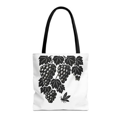 Grape Vine Tote Bag - Stylish Reusable Shopping Bag, Gift for Wine Lovers, Farmers Market Accessory, Elegant Floral Design