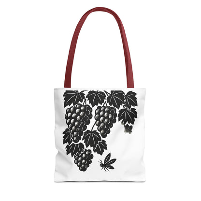 Grape Vine Tote Bag - Stylish Reusable Shopping Bag, Gift for Wine Lovers, Farmers Market Accessory, Elegant Floral Design