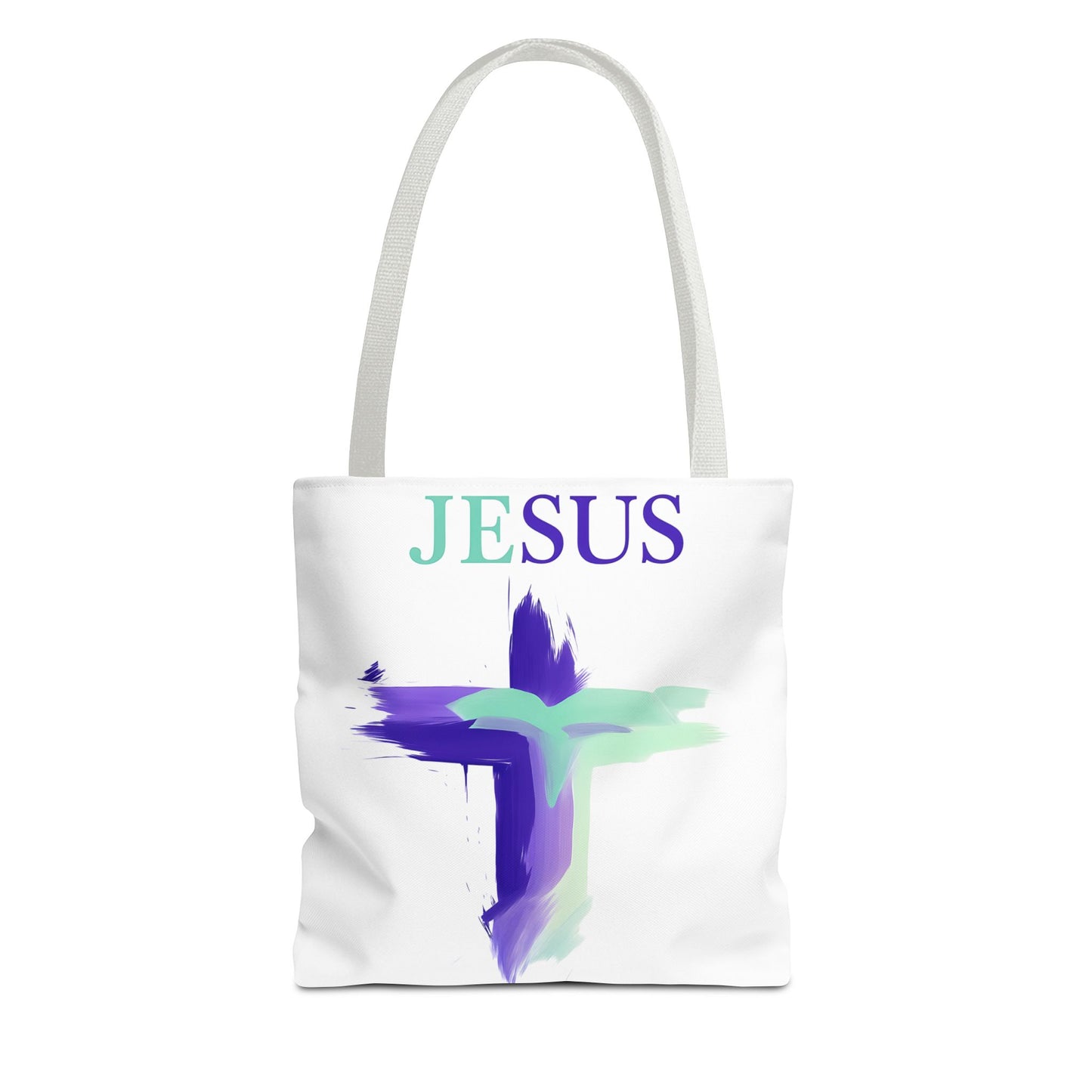 Colorful Modern Christian Tote Bag, Gift For Her, Uplifting Message, Faith Based Accessory