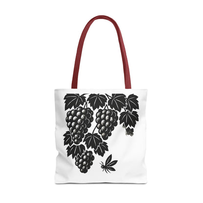 Grape Vine Tote Bag - Stylish Reusable Shopping Bag, Gift for Wine Lovers, Farmers Market Accessory, Elegant Floral Design