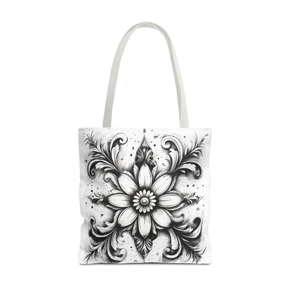 Black and White Geometric Design Tote Bag, Art Tote for Everyday Use, Eco-Friendly Gift, Unisex Design