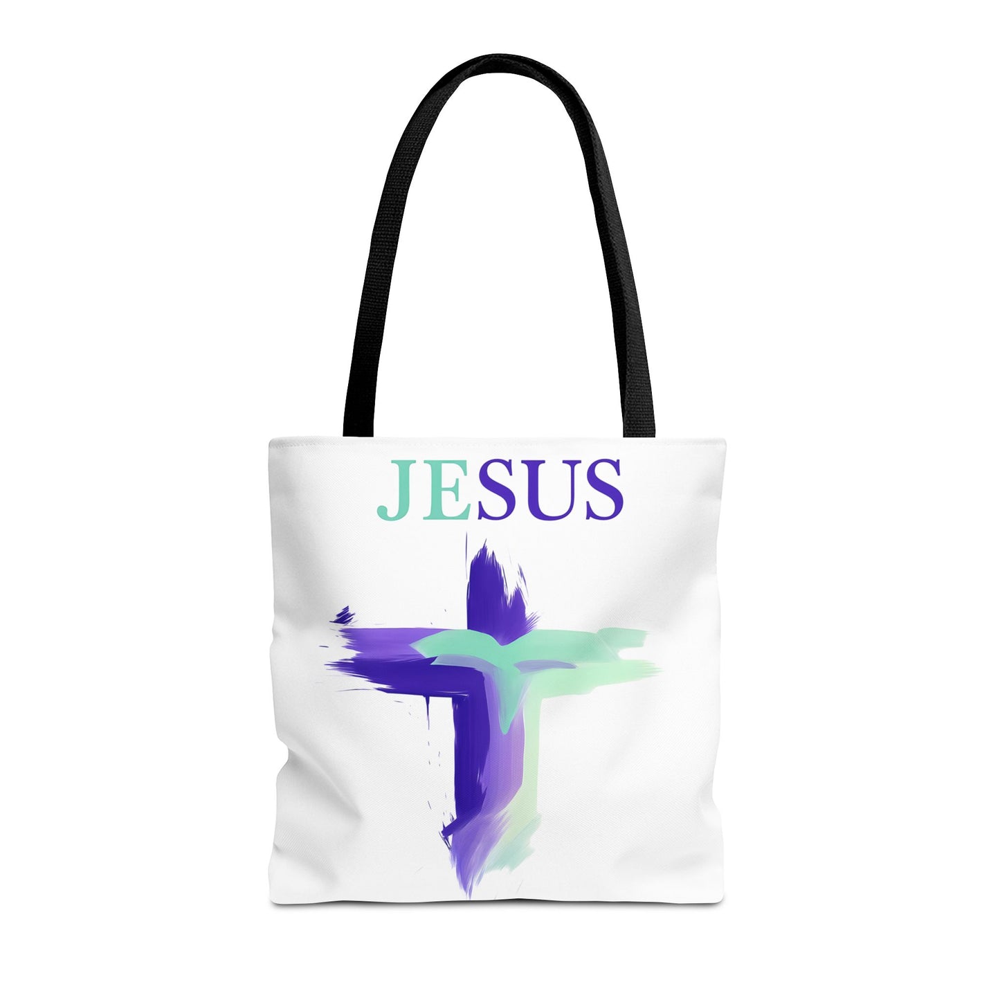 Colorful Modern Christian Tote Bag, Gift For Her, Uplifting Message, Faith Based Accessory