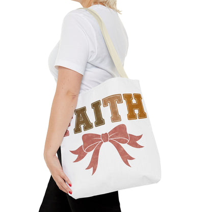 Faith-Inspired Tote Bag with Coquette Bow | Motivational Gift, Faith Bag, Spiritual Accessories, Everyday Use, Christian Tote