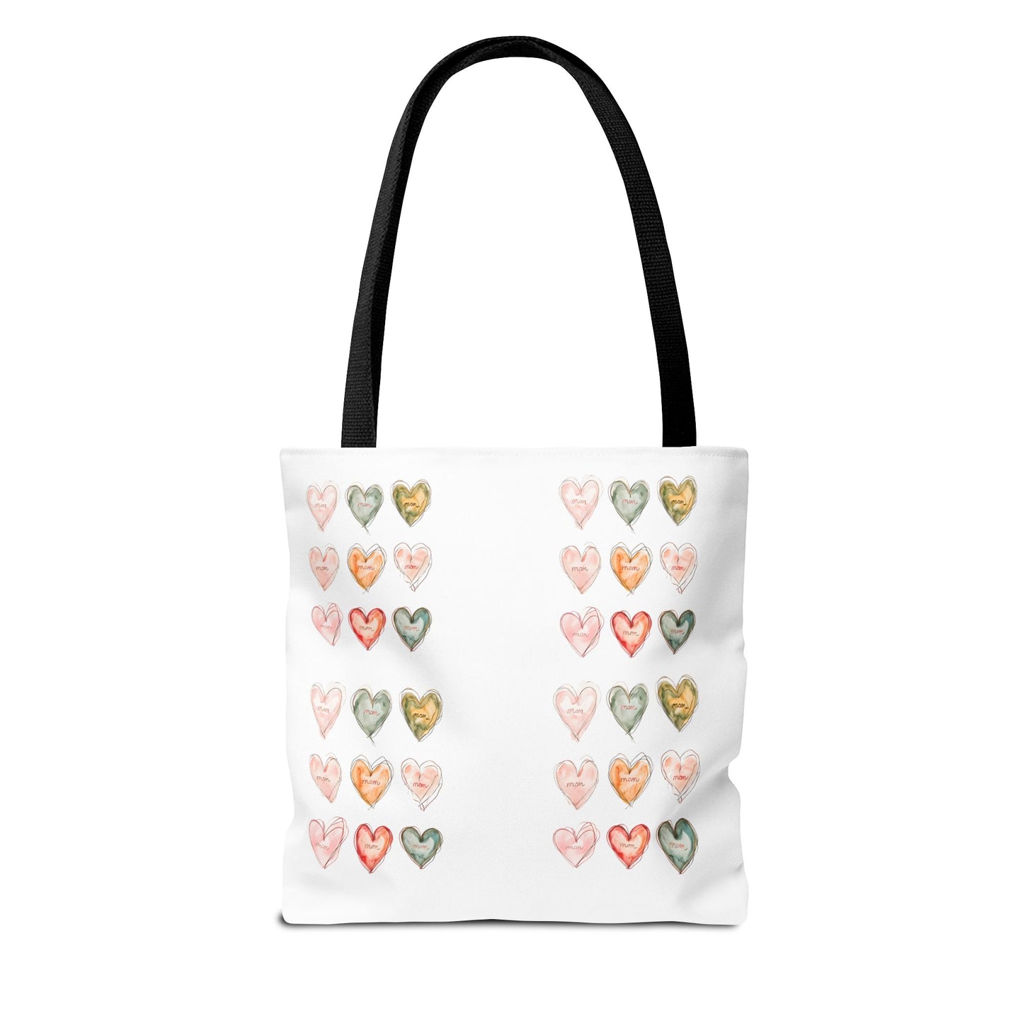 Mom Heart Design Tote Bag, Gift For Her, Shopping, Beach or Library Carryall