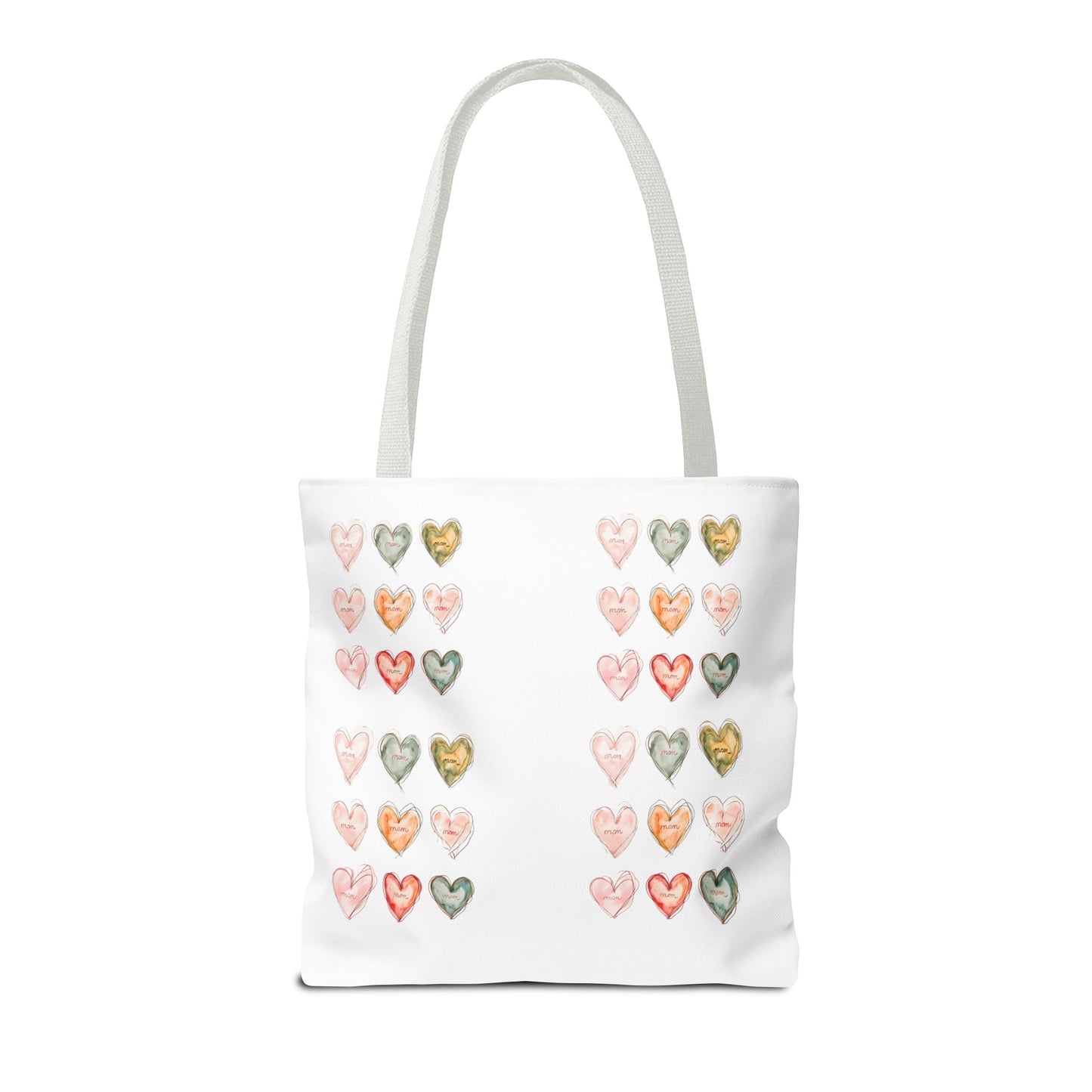 Mom Heart Design Tote Bag, Gift For Her, Shopping, Beach or Library Carryall