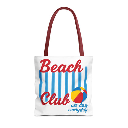Beach Club Tote Bag, Fun Summer Accessory, Vacation Essential, Stylish Beach Bag, Gift for Beach Lovers, All Day Everyday
